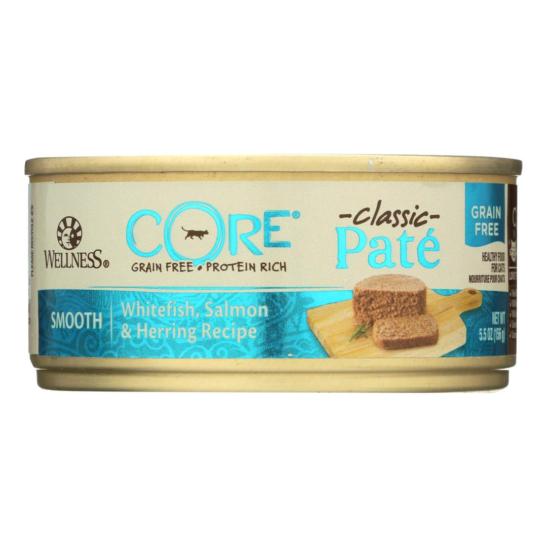 Wellness Pet Products Cat Food - Core White Fish Salmon And Herring - Case Of 24 - 5.5 Oz. - Maras Green